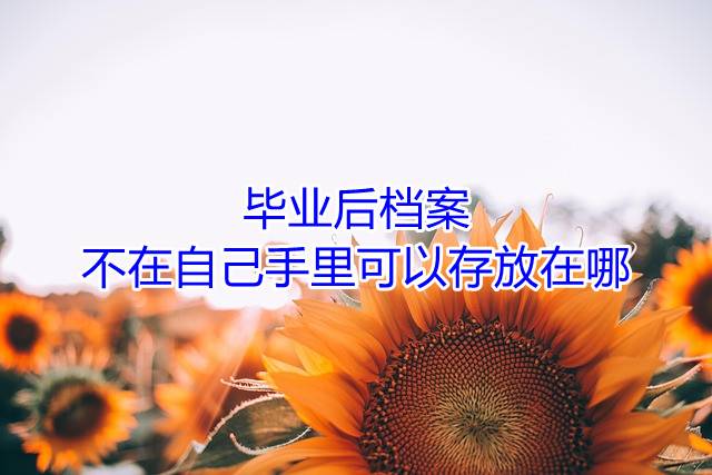 毕业后档案不在自己手里可以存放在哪