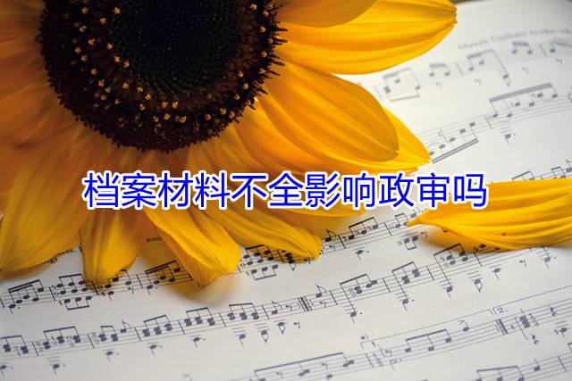 档案材料不全影响政审吗