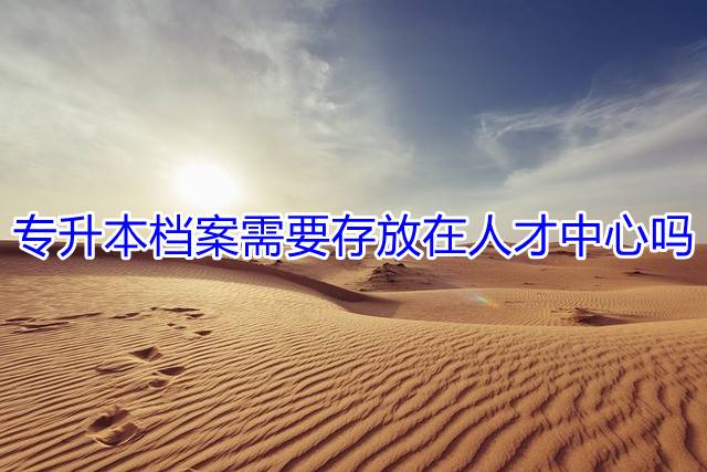 专升本档案需要存放在人才中心吗