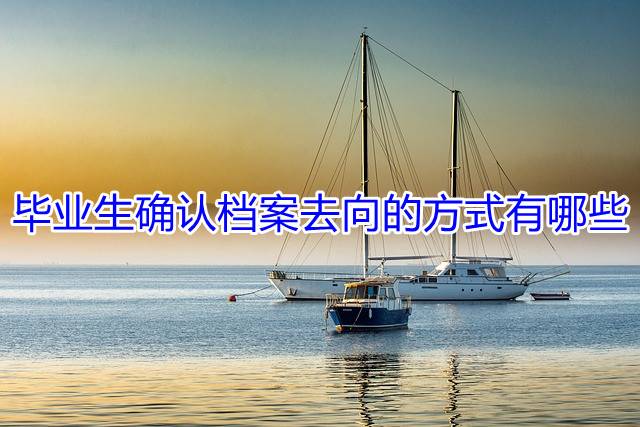 毕业生确认档案去向的方式有哪些