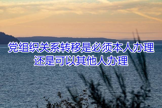 党组织关系转移是必须本人办理还是可以其他人办理