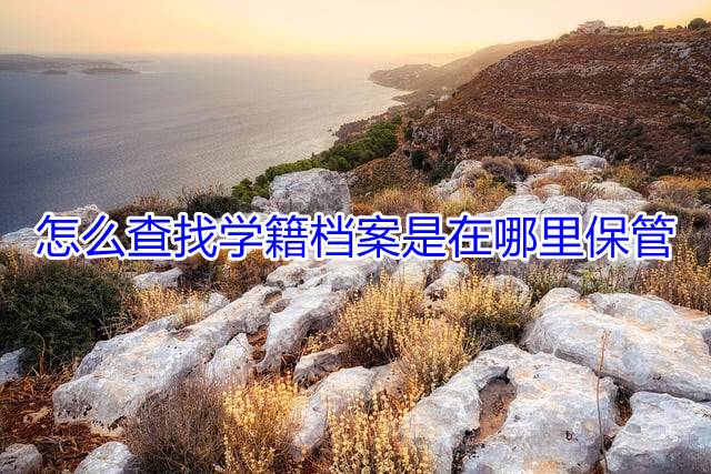 怎么查找学籍档案是在哪里保管