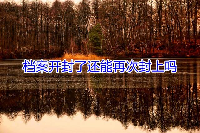 档案开封了还能再次封上吗