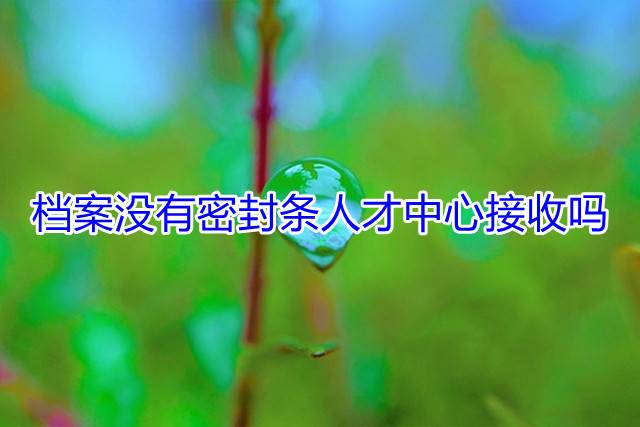 档案没有密封条人才中心接收吗
