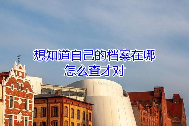 想知道自己的档案在哪，怎么查才对