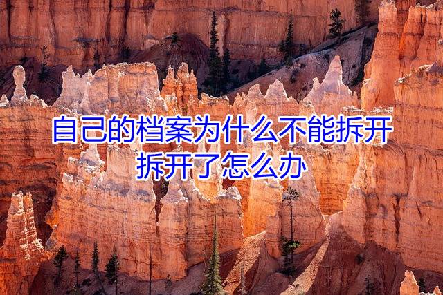 自己的档案为什么不能拆开，拆开了怎么办