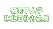 石河子大学毕业证补办流程（统招+成人专本科）