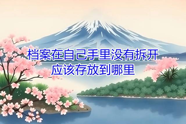 档案在自己手里没有拆开应该存放到哪里