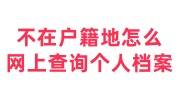 不在户籍地怎么网上查询个人档案，查不到怎么办