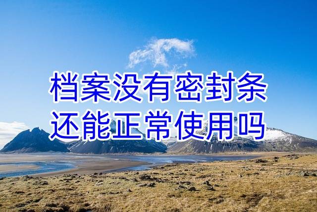 档案没有密封条还能正常使用吗