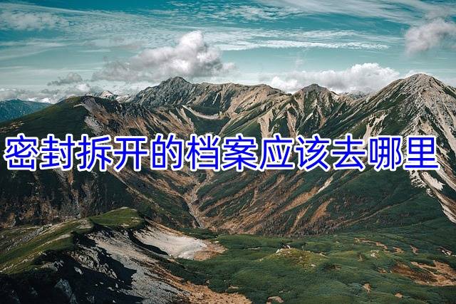 拆开的档案应该去哪里密封