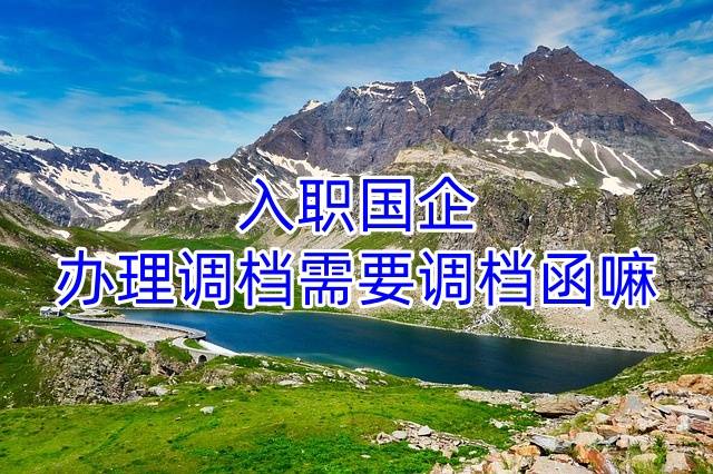 入职国企办理调档需要调档函嘛