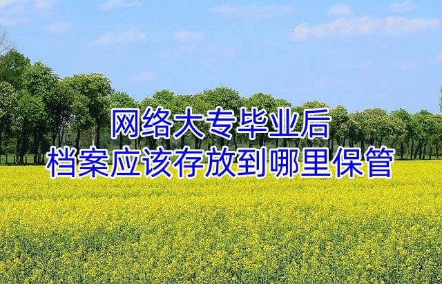 网络大专毕业后档案应该存放到哪里保管