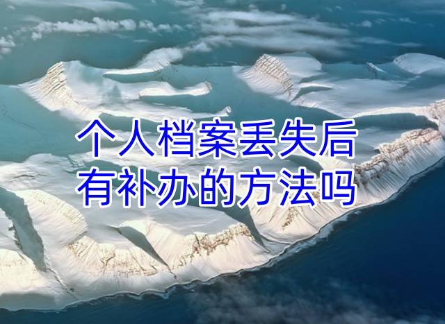 个人档案丢失后，有补办的方法吗