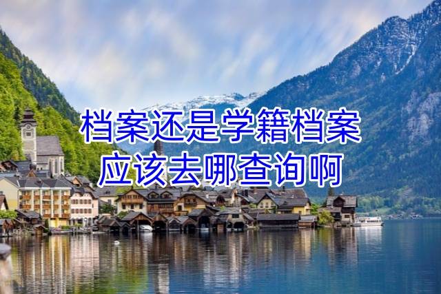 档案还是学籍档案，应该去哪查询啊