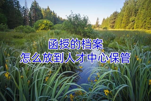 函授的档案怎么放到人才中心保管