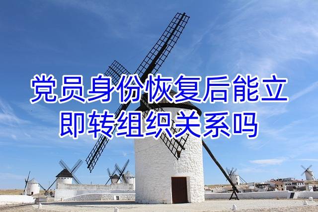 党员身份恢复后能立即转组织关系吗
