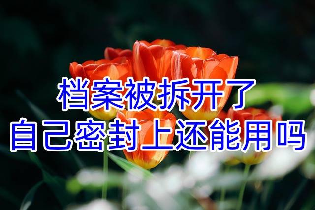 档案被拆开了，自己密封上还能用吗
