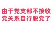 党支部,不接收党关系,自行脱党了,怎么办