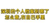 深圳的个人档案到哪了怎么查,在自己手里怎么办