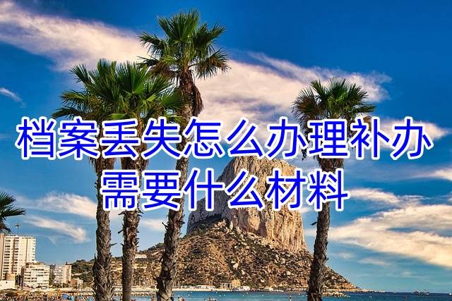 档案丢失怎么办理补办，需要什么材料