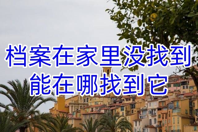 档案在家里没找到，能在哪找到它