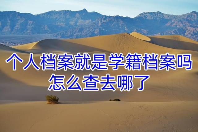 个人档案就是学籍档案吗，怎么查去哪了