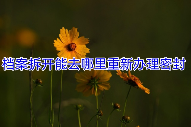 档案拆开能去哪里重新办理密封