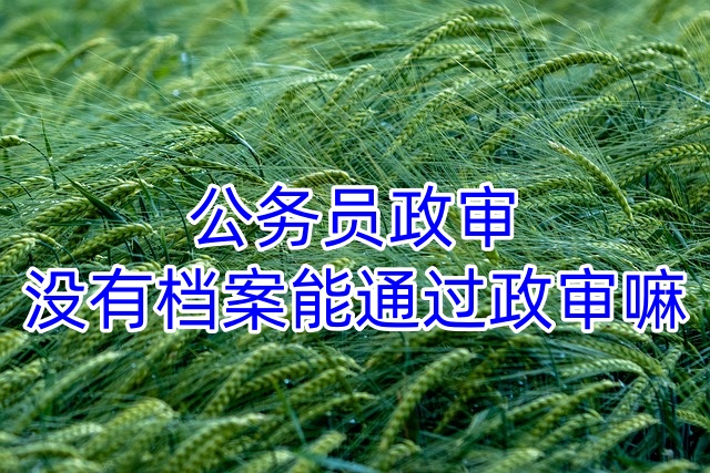 公务员政审没有档案能通过政审嘛