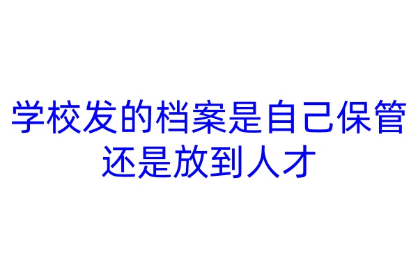 学校发的档案是自己保管还是放到人才