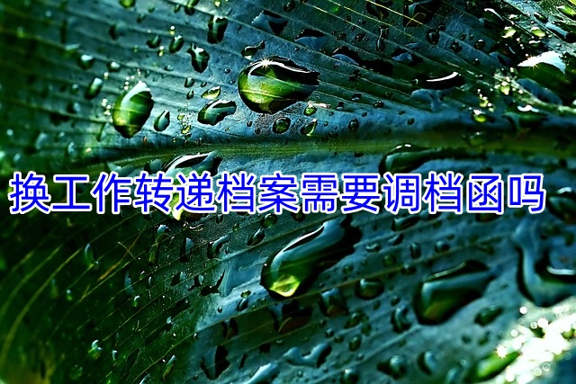 换工作转递档案需要调档函吗