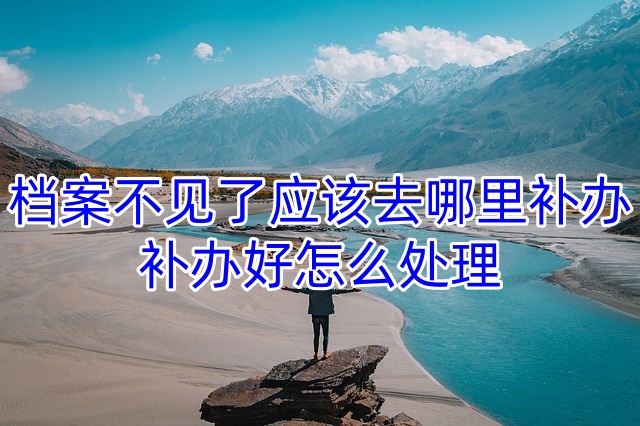 档案不见了应该去哪里补办，补办好怎么处理