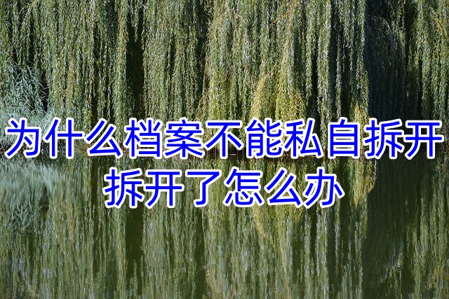 为什么档案不能私自拆开，拆开了怎么办
