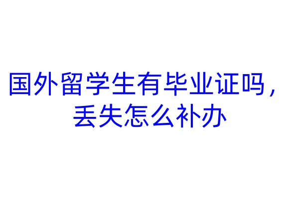 国外留学生有毕业证吗，丢失怎么补办