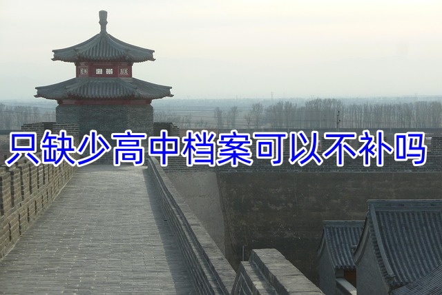 只缺少高中档案可以不补吗