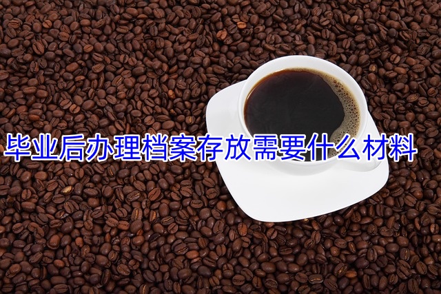 毕业后办理档案存放需要什么材料