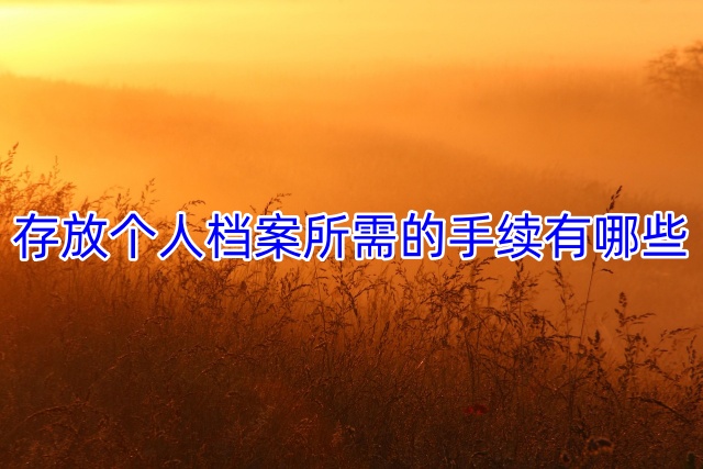 存放个人档案所需的手续有哪些