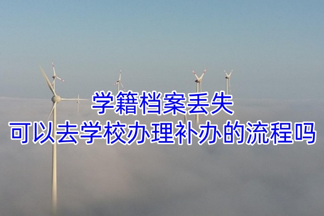 学籍档案丢失可以去学校办理补办的流程吗