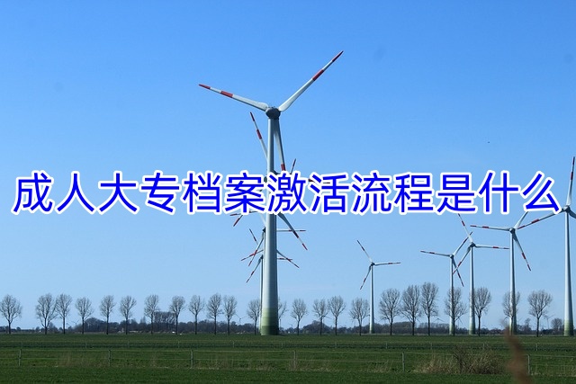 成人大专档案激活流程是什么