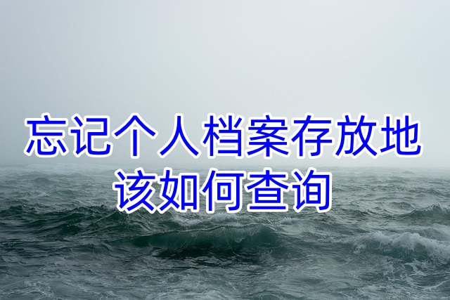 忘记个人档案存放地该如何查询