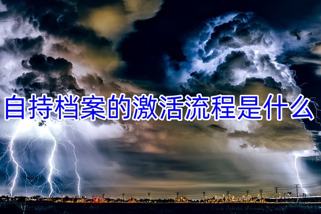 自持档案的激活流程是什么
