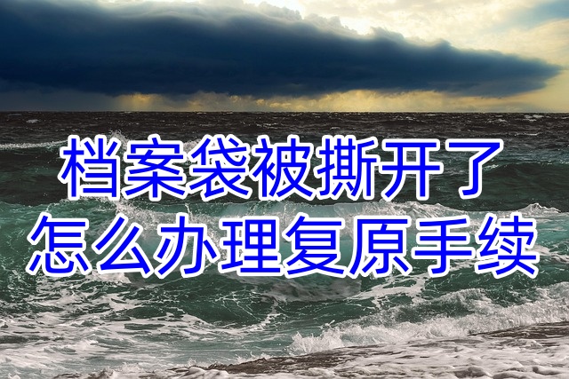 档案袋被撕开了怎么办理复原手续