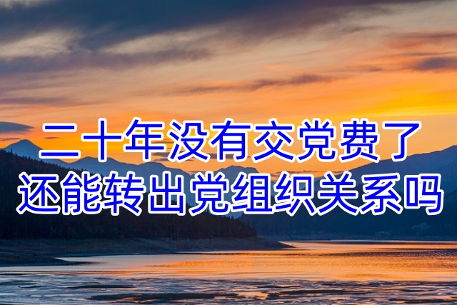 二十年没有交党费了，还能转出党组织关系吗