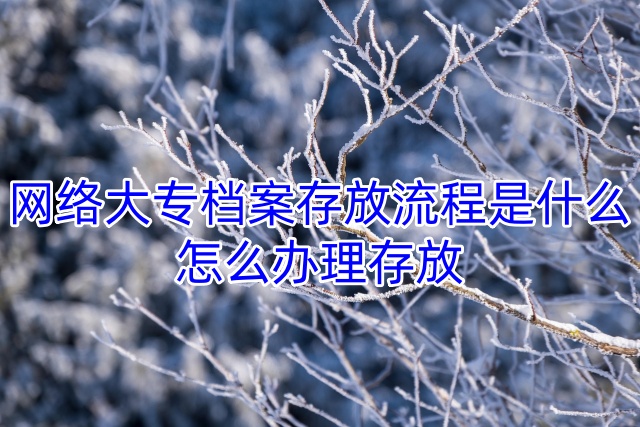 网络大专档案存放流程是什么，怎么办理存放