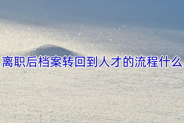 离职后档案转回到人才的流程什么