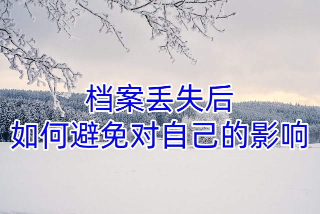 档案丢失后，如何避免对自己的影响