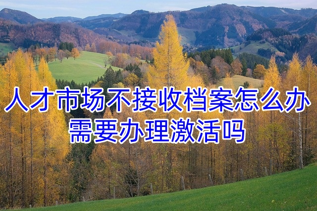 人才市场不接收档案怎么办，需要办理激活吗
