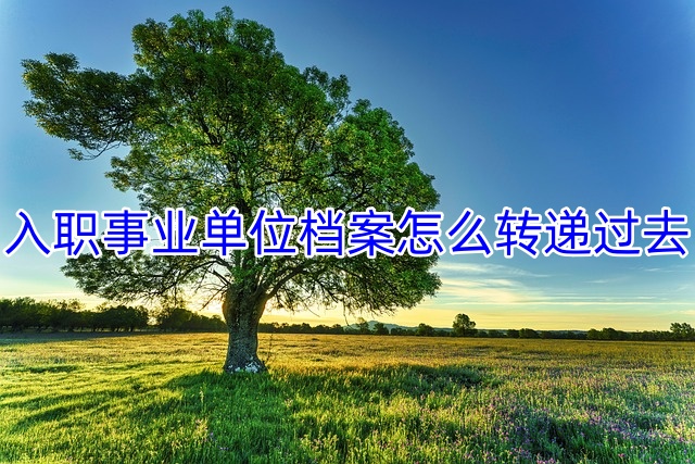 入职事业单位档案怎么转递过去