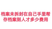 档案未拆封在自己手里帮存档案到人才市场多少费用