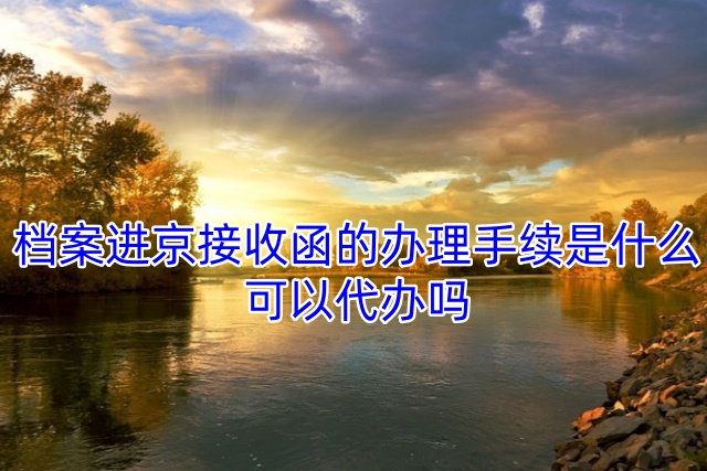 档案进京接收函的办理手续是什么，可以代办吗